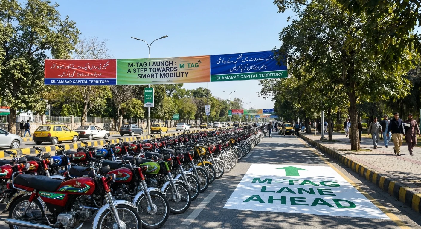 Islamabad Launches Motorcycle M-Tag System Starting February 20